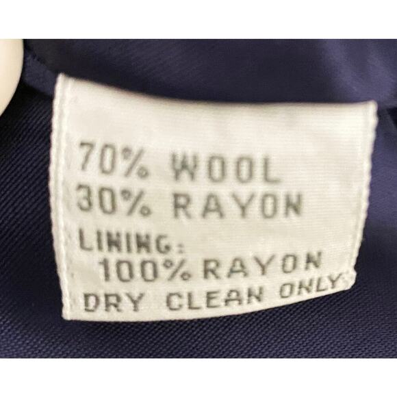 Vintage Nina Ricci Charm Women’s Navy Shift Dress White Bow Trim Classic Preppy - Picture 9 of 9